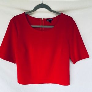 Express Short sleeve crop top with zipper